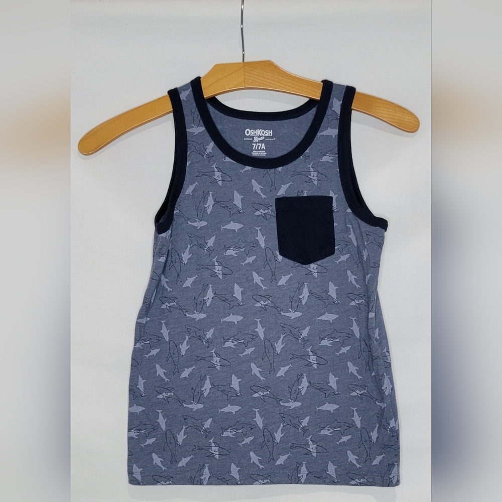 OshKosh Shark Print Pocket Tee